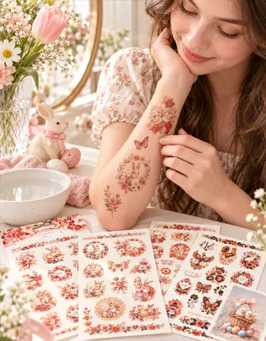 CreateFun Floral Butterfly Tattoo Stickers er nu tilgængelige online